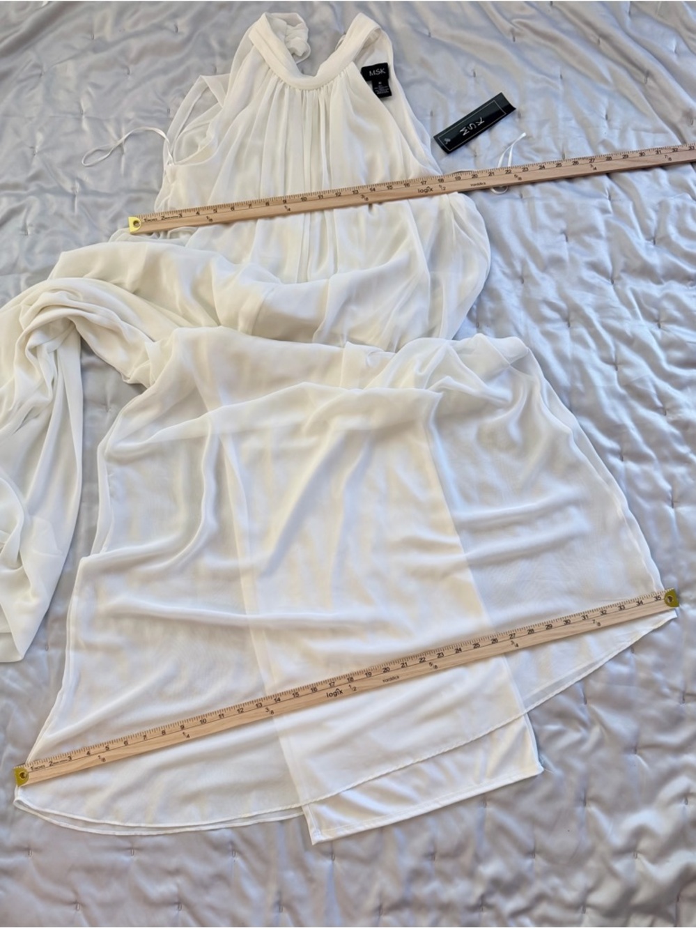 MSK White Halter Maxi Dress - Picture 12 of 14